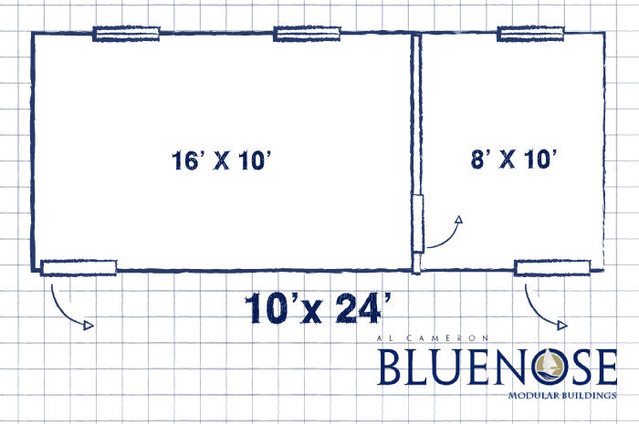 10' X 24' Two Room Unit